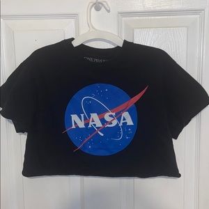 🤍4/$15 NASA cropped tee shirt